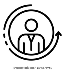 Self learning icon. Outline self learning vector icon for web design isolated on white background