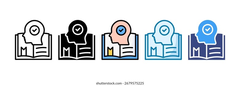 Self Learning Icon Set Multiple Style Collection