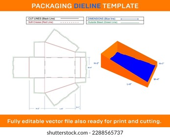 Self Locking Counter Box Dieline Template