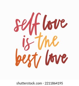 Self Love Best Love Mental Health Stock Vector (Royalty Free ...