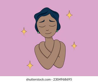 Self love self care vector illustration