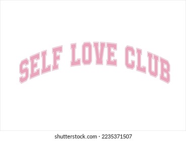 self love club vector pink