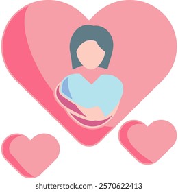 Self love Icon - Flat Color Style - People Pleaser Theme