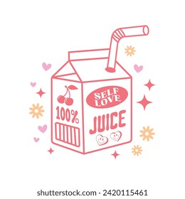 Diseño de Valentine de jugo de amor propio