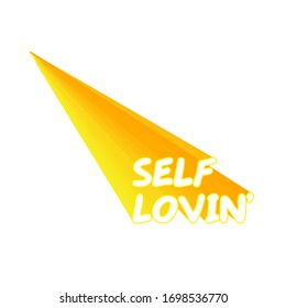 Self loving, falling star, modern typography vector design