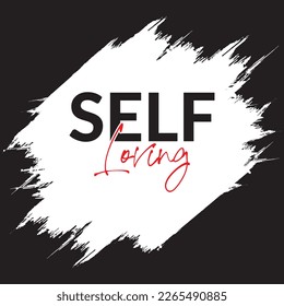 Self Loving love yourself icon or body positive concept. Happy woman hugs her knees. Illustration of International Women's day. Vector postcard, valentines card.