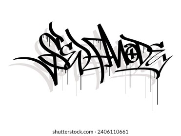 SELBSTMODE Wortgraffiti-Tag-Stil