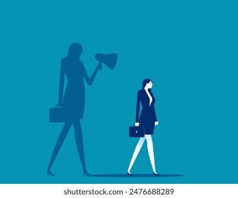 Self motivation or self criticism stock vector

