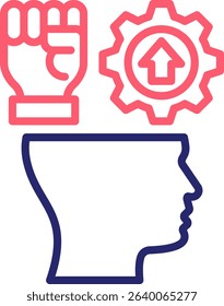 Self Motivation Icon Color Vector Illustration