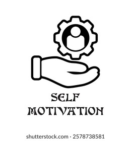 self motivation icon , confidence icon