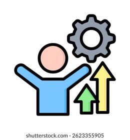 Self Motivation Icon Element for Design