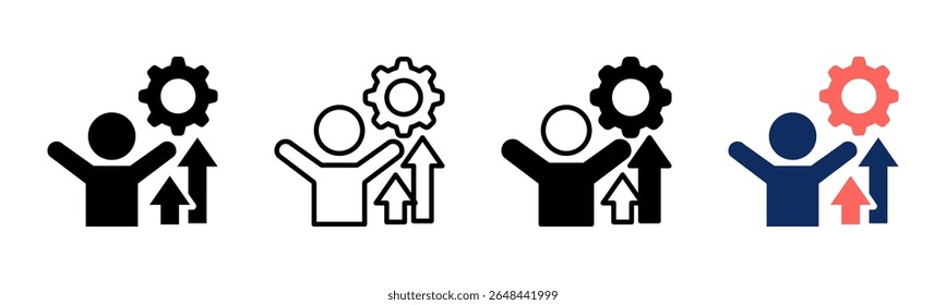 Self Motivation icon sheet multiple style collection