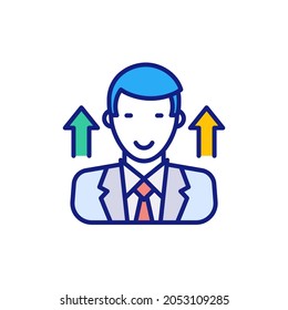 Icono de Automotivación en vector. Logotipo