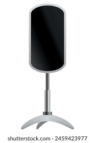 Selbstbestellender Kiosk. Interaktives Board mit Touchscreen Display Mockup. Sensor Information Kiosk oder freistehendes Zahlungsterminal isoliert auf weißem Hintergrund