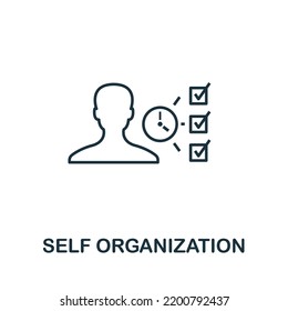 Self Organization Icon. Simple Element From Agile Method Collection. Filled Self Organization Icon For Templates, Infographics And More