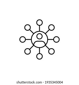ilustración vectorial de icono de autoorganización. estilo de icono de línea de negocio. aislado en fondo blanco