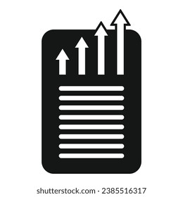 Self power realization doc icon simple vector. Business vision. Challenge symbol