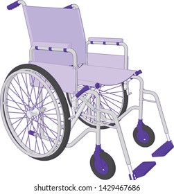 Self Propelled Wheel Chair Perspective Angle 