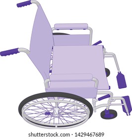 Self Propelled Wheel Chair Perspective Angle 