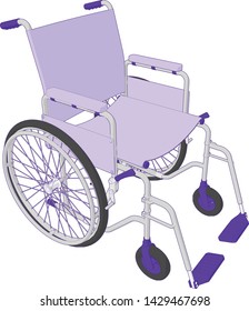 Self Propelled Wheel Chair Perspective Angle 