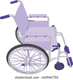 Self Propelled Wheel Chair Perspective Angle 