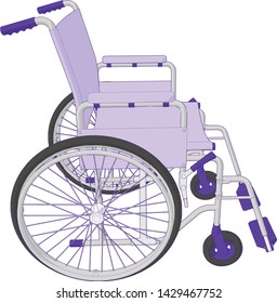 Self Propelled Wheel Chair Perspective Angle 