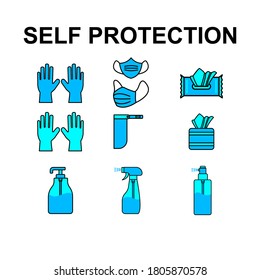 Self Protection Equipment Against Viruses, Germs, And Bacteria