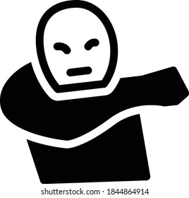 self protection vector glyph flat icon 