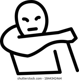 self protection vector thin line icon 