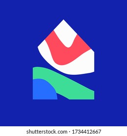 Self quarantine, abstract isolation concept. People stay at home. Covid-19 pandemic. Health care concept. Vector illustration