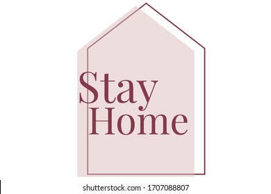 Self quarantine and and social distancing concept. Stay home. COVID-19 coronavirus. Template for background, banner, poster with text inscription. Vector EPS10 illustration