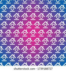Self Quarantine, Stay at Home, Social Media. Seamless Icons Vector