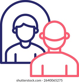 Self Reflection Icon Color Vector Illustration