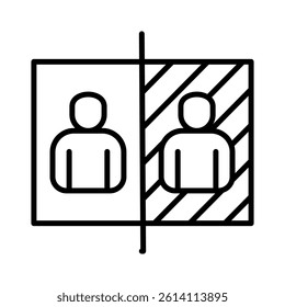 Self Reflection Icon Element for Design