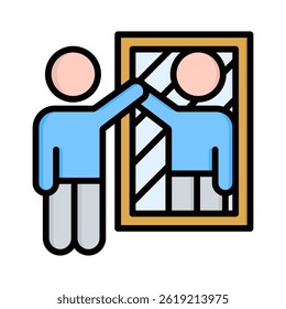 Elemento de icono de auto reflexión para el diseño