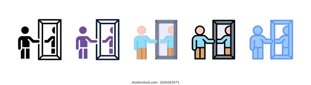 Self Reflection Icon Element For Design And Vector
