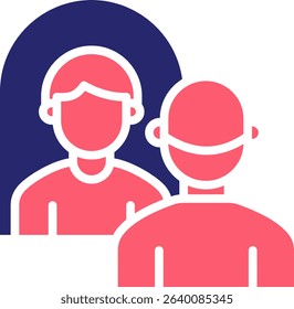 Self Reflection Icon Fill Vector Illustration