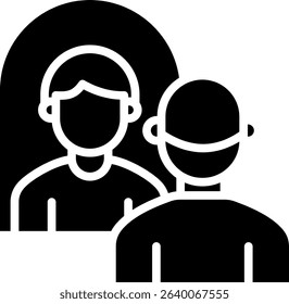 Self Reflection Icon Glyph Vector Illustration