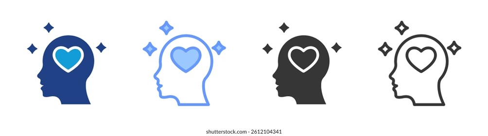 Self Reflection icon set multiple style collection