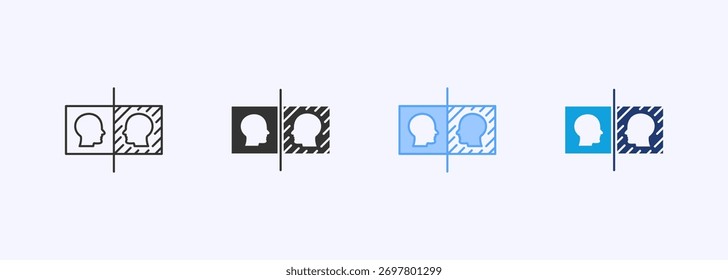 Self Reflection Icon Set Multiple Style Collection