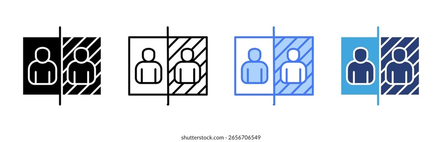 Self Reflection icon sheet multiple style collection