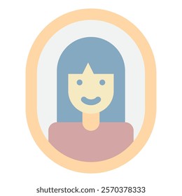 Self reflection Wellness Mental Health icon illustration