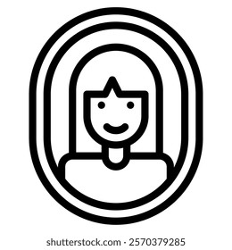 Self reflection Wellness Mental Health icon illustration