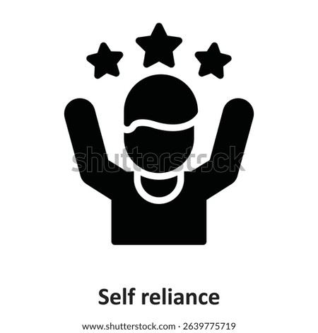 Self reliance Vector Icon which can easily modify or edit

