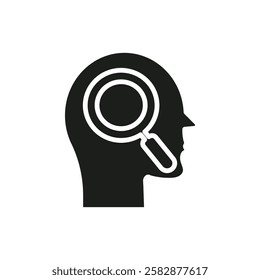 Self research icon Symbol mark in Outline style