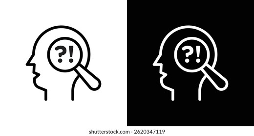 Self research icon vector for web and mobile app. Symbol isolated.
