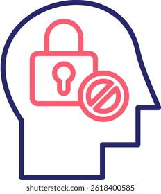 Self Restraint Icon Color Vector Illustration