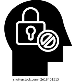 Self Restraint Icon Glyph Vector Illustration