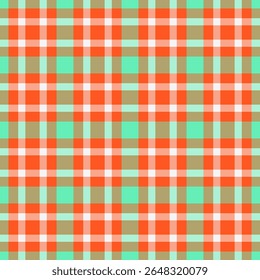 Self seamless background texture, table cloth vector tartan check. Mens shirt textile pattern fabric plaid in red and yellow colors palette.