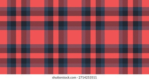 Textura de tartan sem costura, padrão de fundo do vetor da tela. Tecido de moda tecido xadrez em cores vermelhas e escuras paleta.